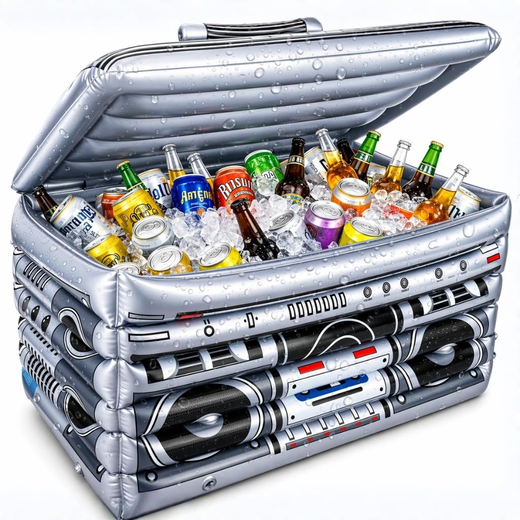 ArtCreativity Inflatable Boom Box Cooler Decoration 80s and - ArtCreativity Official Imagery - 1