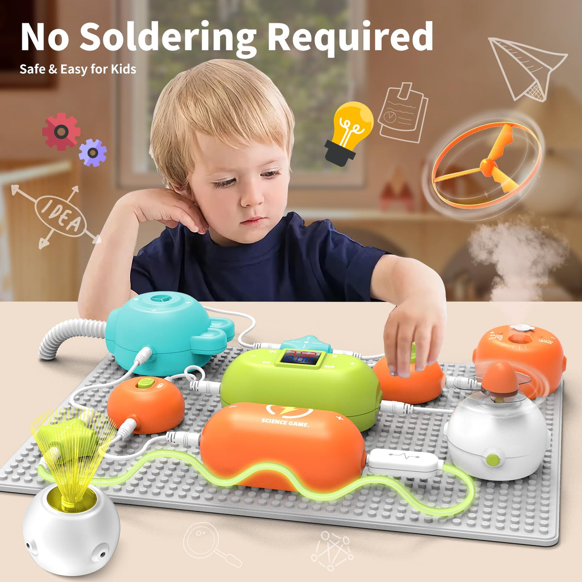Kids Electronics Circuit Kit 31PCS 300 Projects - RISUNTOY Official Imagery - 5