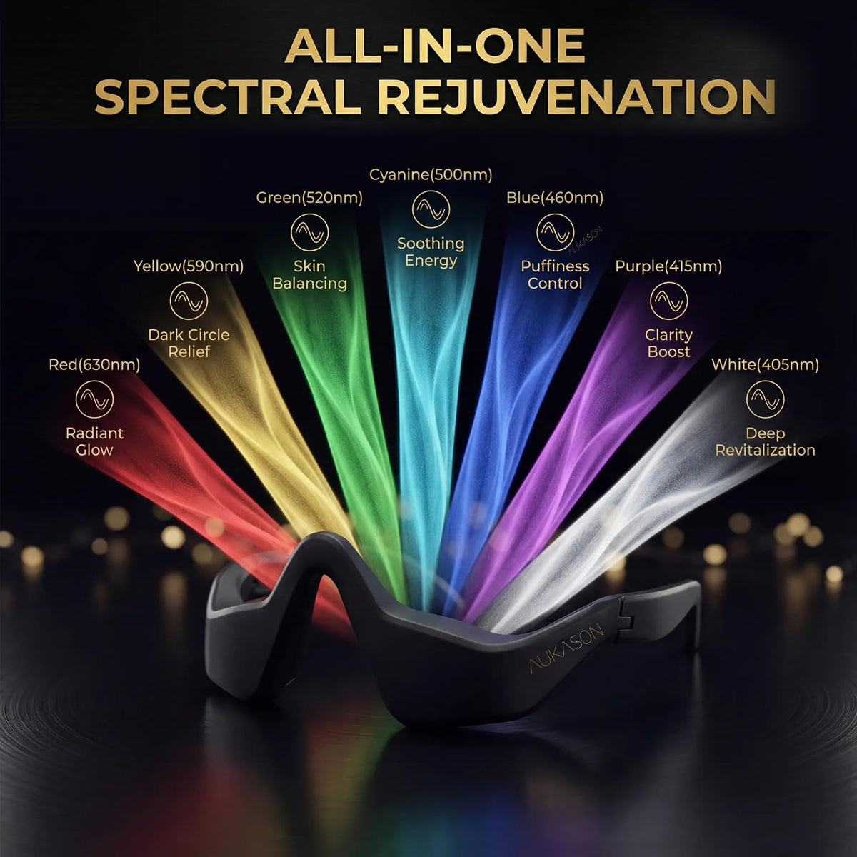 Red Light Eyes Beauty Device 7 in 1 Facial Massager Tool - Aukason Official Imagery - 3