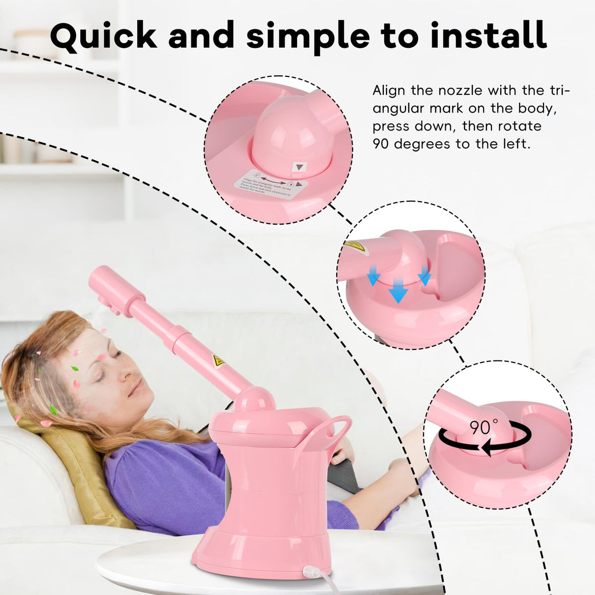 Facial Steamer Nano Ionic Face Steamer with Extendable Arm - Niuadage Official Imagery - 5