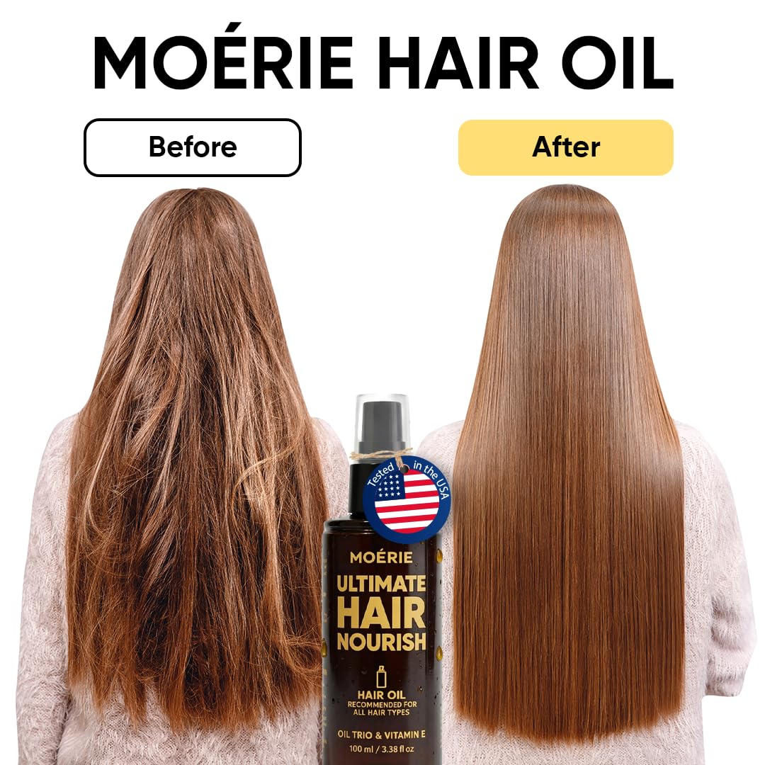 Moerie Ultimate Hair Oil for frizzy dry and damaged Hair - Moerie Official Imagery - 3