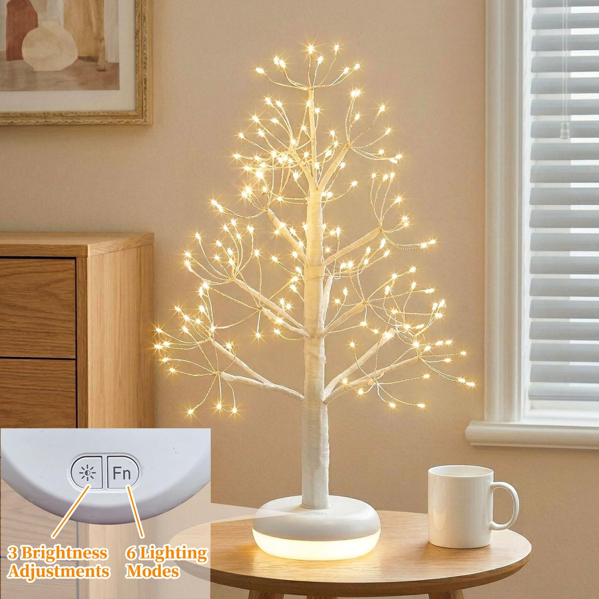 Small Christmas Tree with 136 Lights 1 64 FT Rechargeable - PEIDUO Official Imagery - 7