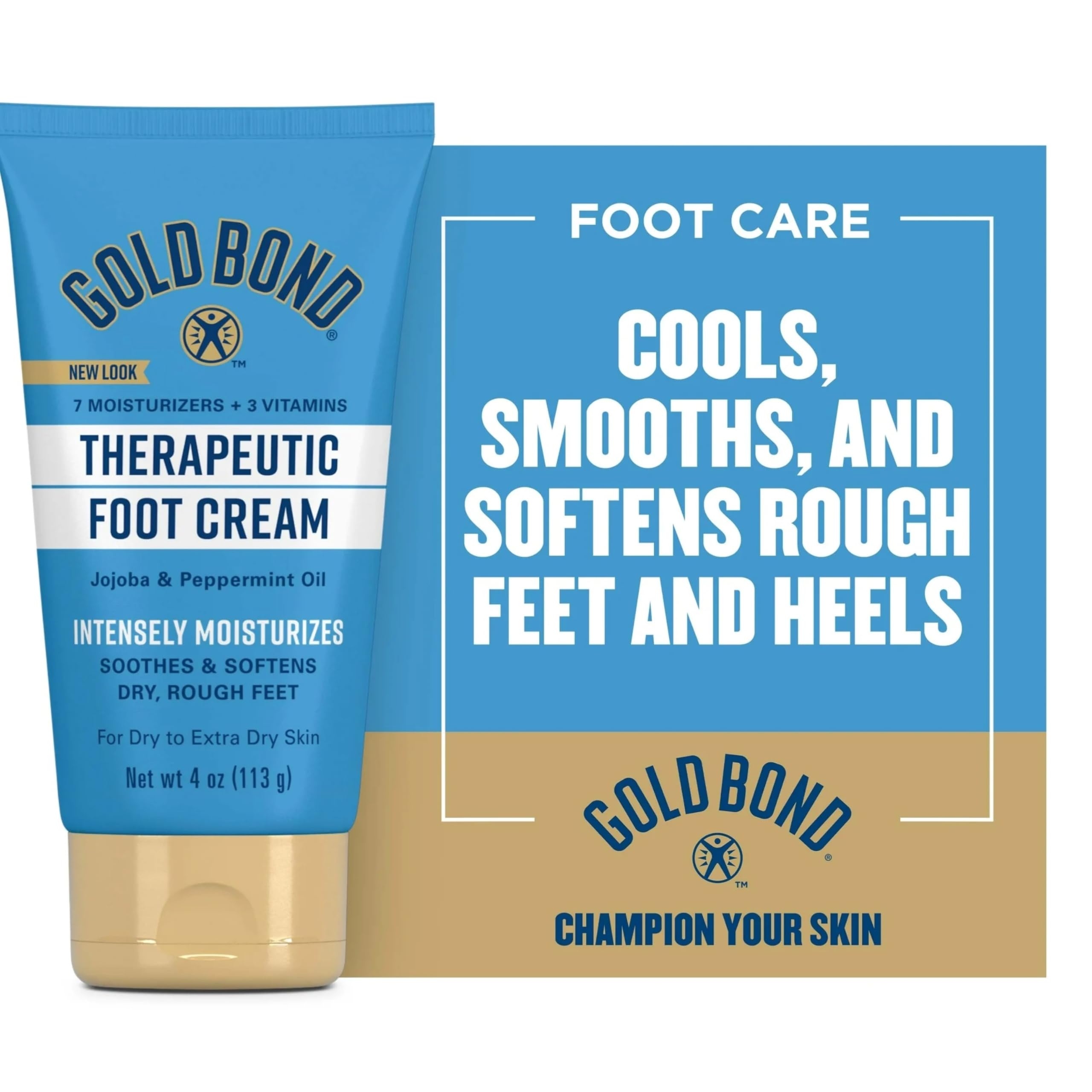 Gold Bond Medicated Foot Powder and Foot Cream, Foot Creme, 4 oz