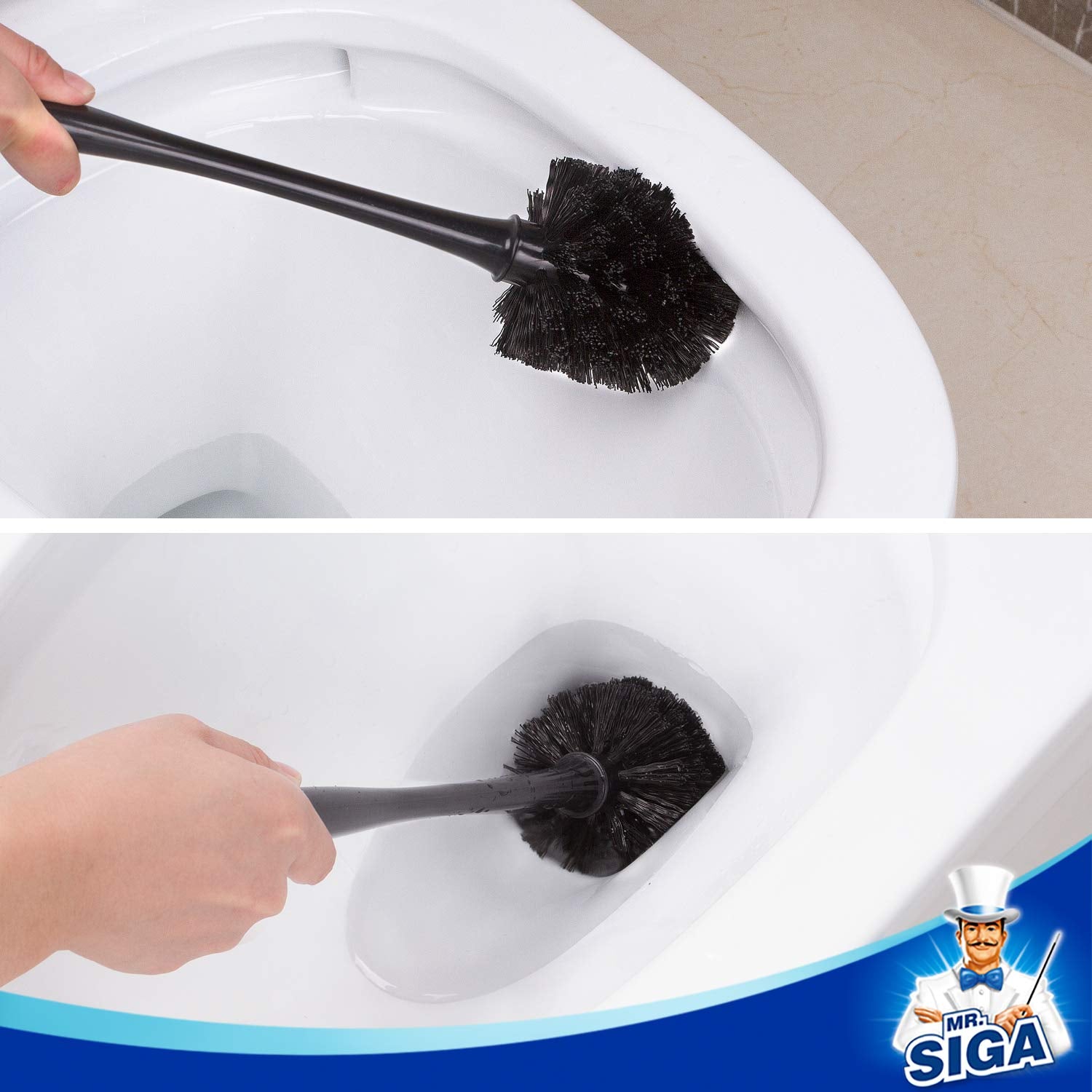 MR.SIGA Toilet Plunger and Bowl Brush Combo for Bathroom Cleaning - MR.SIGA Official Product View 6