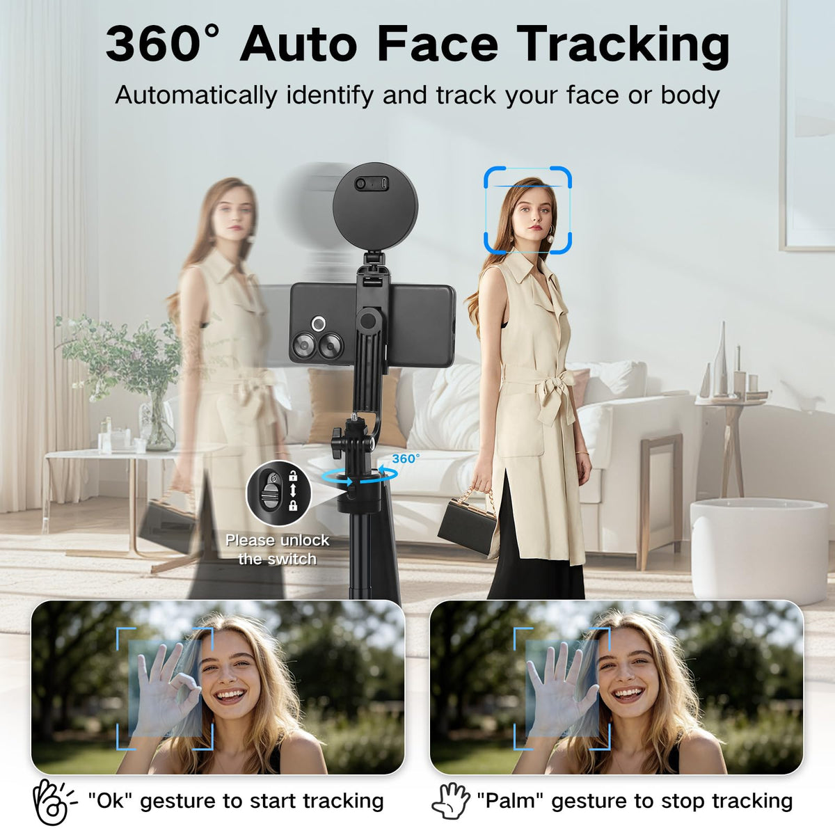 Vlogging Kit for iPhone Android Phone Tripod with Light and - HUGSEE Official Imagery - 4