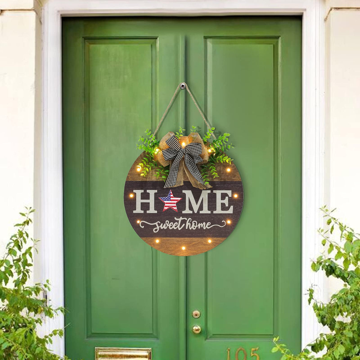 Interchangeable Welcome Sign for Front Door with 14 - HOMCDALY Official Imagery - 3
