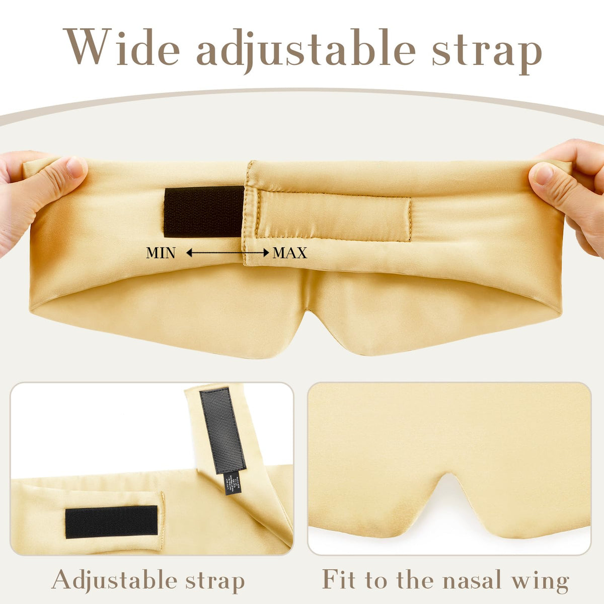 100 Mulberry Silk Sleep Mask Eye Mask for Women Man with - SECZIPE Official Imagery - 5