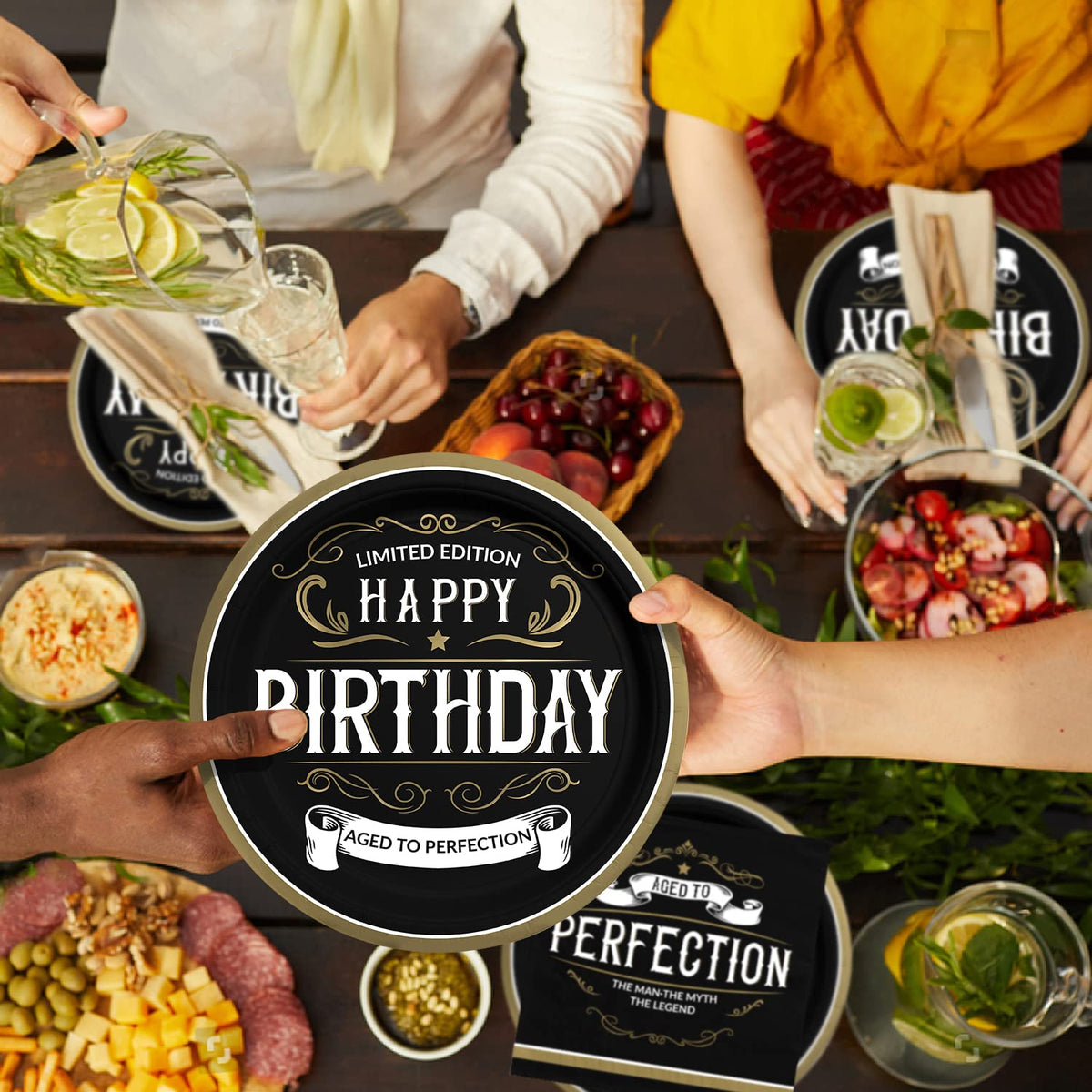 Birthday Party Supplies Disposable Paper Plates Napkins Cups - Gatherfun Official Imagery - 7
