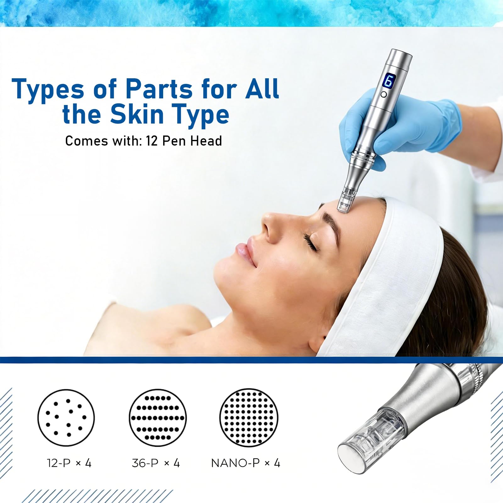 Microneedle Derma Roller Pen for Women Men Skin Home Travel - BEAUTIYAND Official Imagery - 5