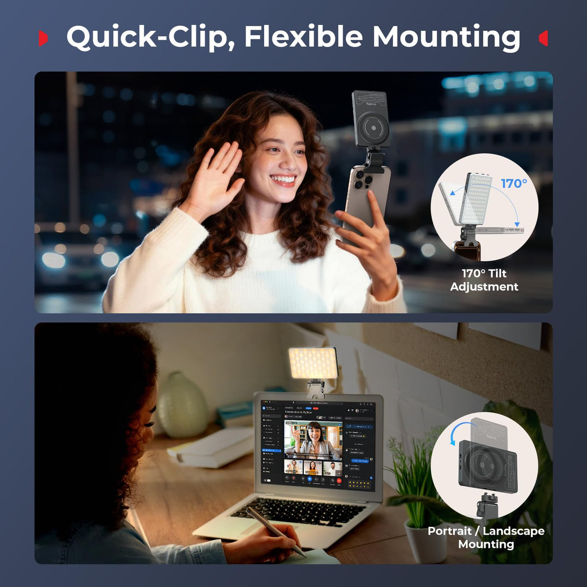 SmallRig M3 Magnetic Selfie Phone Light with Clip Portable - SMALLRIG Official Imagery - 5