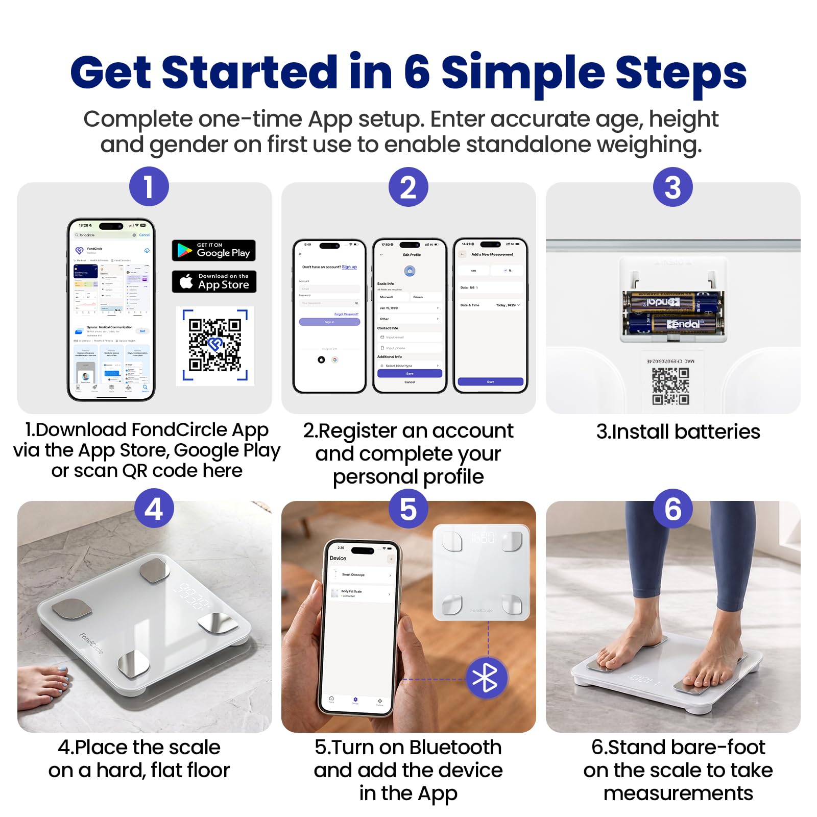 FondCircle Smart Scale for Body Weight for Home Use - FondCircle Official Product View 10
