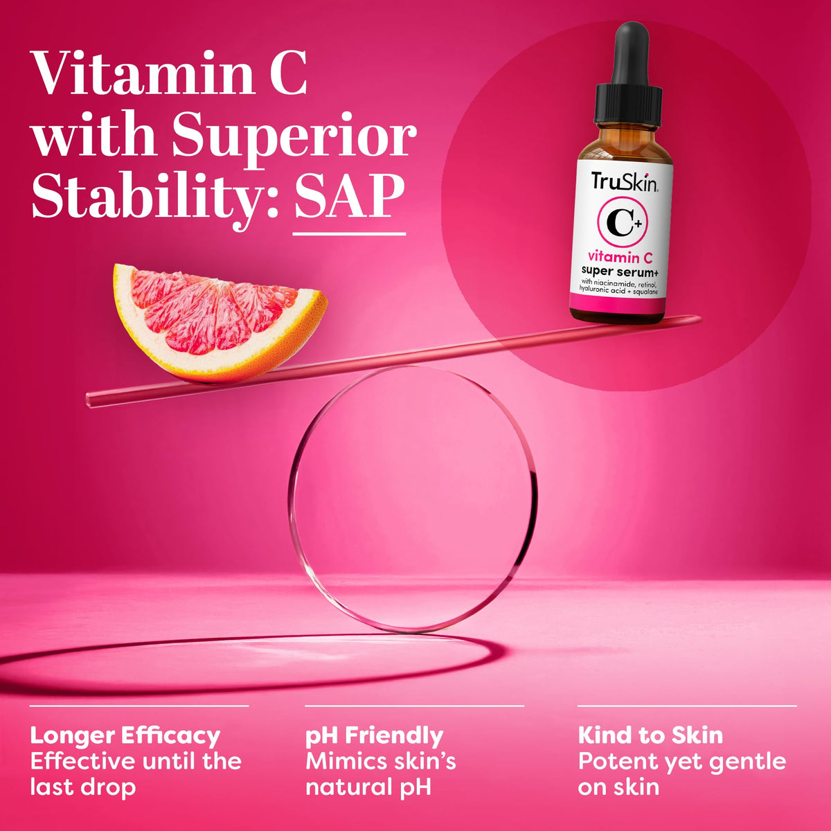 TruSkin Vitamin C Super Serum for Face 5 Skin Benefits 2 fl - TruSkin Official Imagery - 5