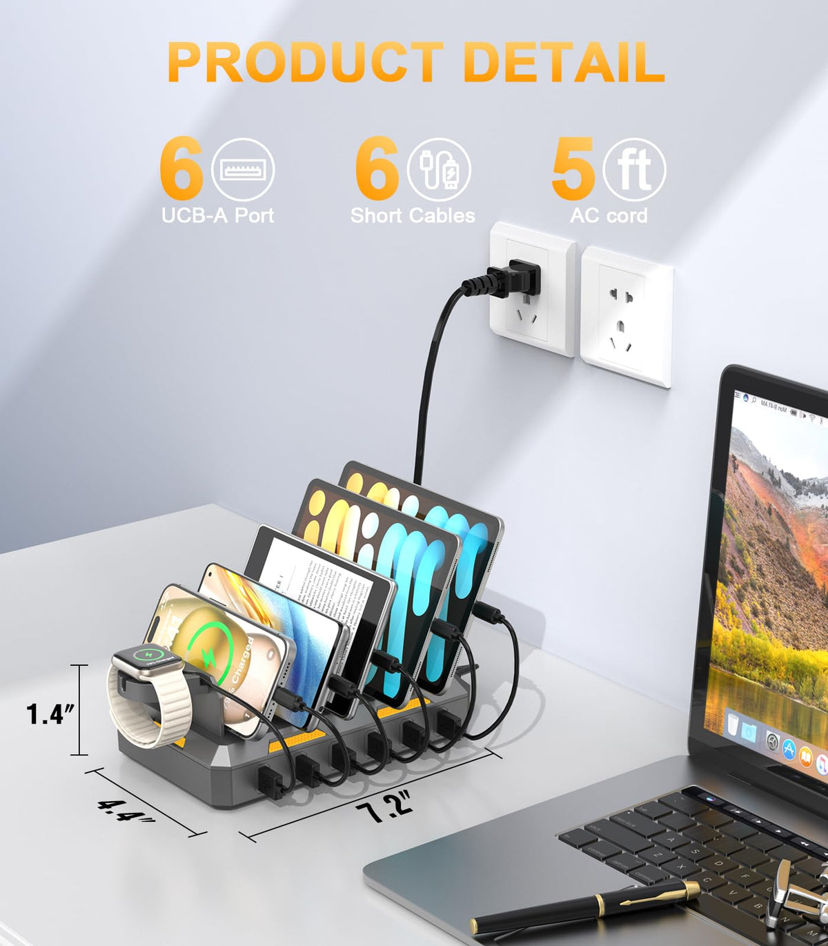 Charging Station for Multiple Devices 50W Charger Dock - CREATIVE DESIGN Official Imagery - 8