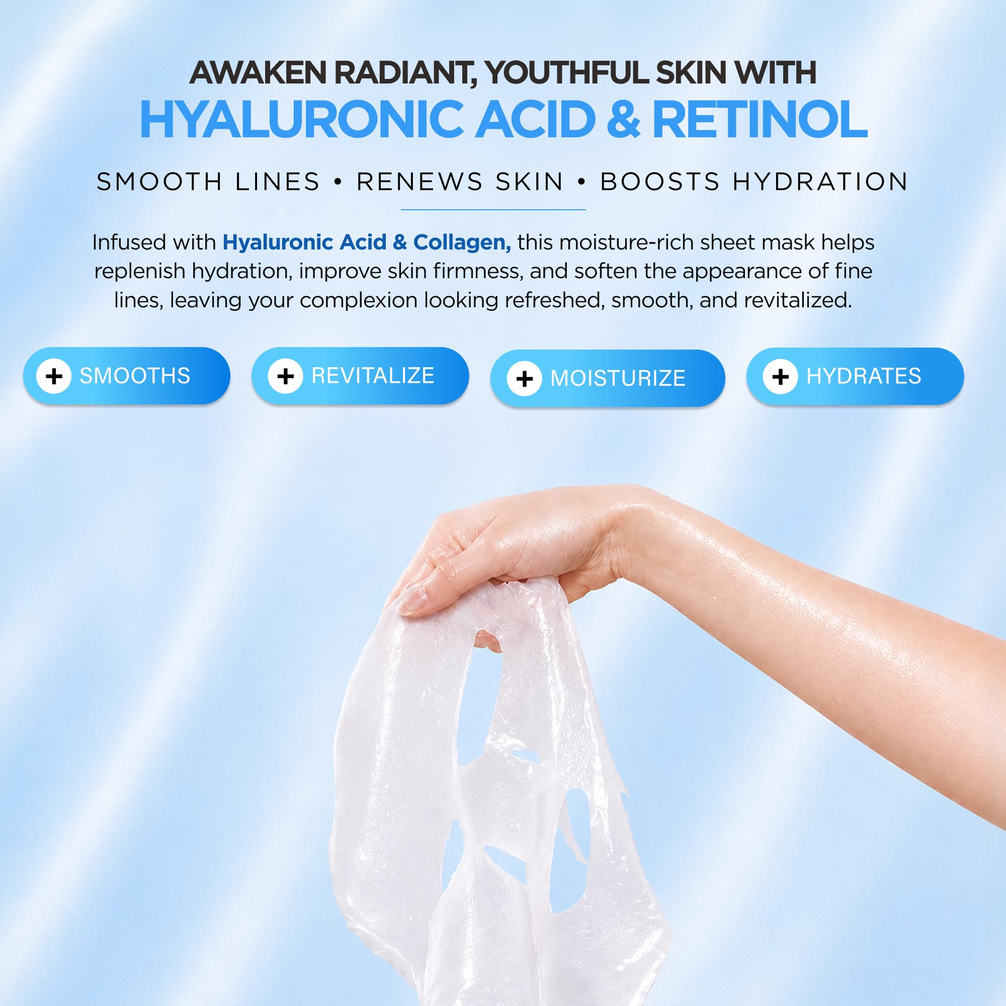 Retinol Hyaluronic Acid Firming Face Mask Dermatologist - Azure Cosmetics Official Product Imagery - 5