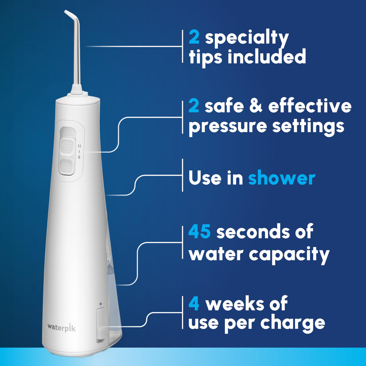 Waterpik Cordless Pulse 3100 Portable Water Flosser - Waterpik Official Imagery - 3