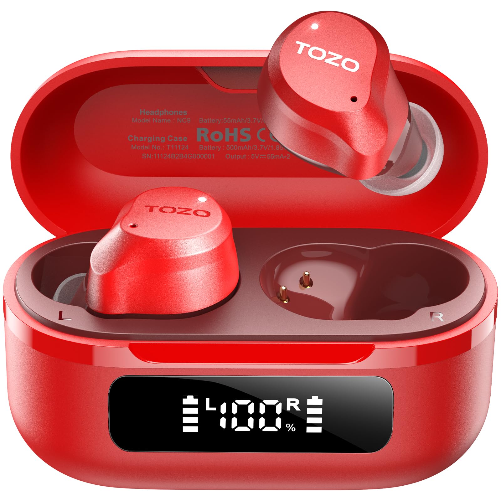 TOZO NC9 Hybrid Active Noise Cancelling Wireless Earbuds, 60H, LE - TOZO Official Product View 10