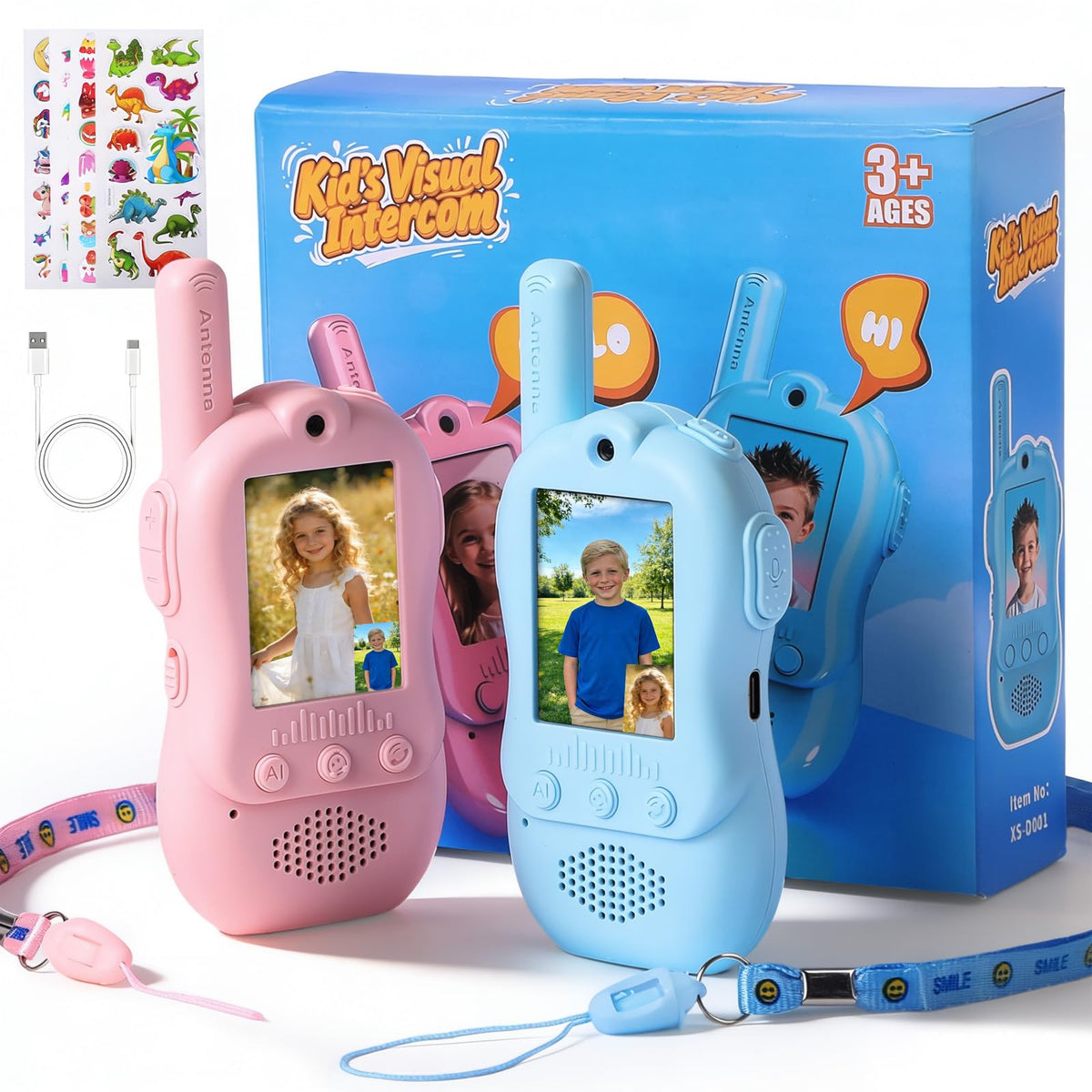 Video Walkie Talkies for Kids with 4 Voice Changers 3 Video - kenvc Official Imagery - 2