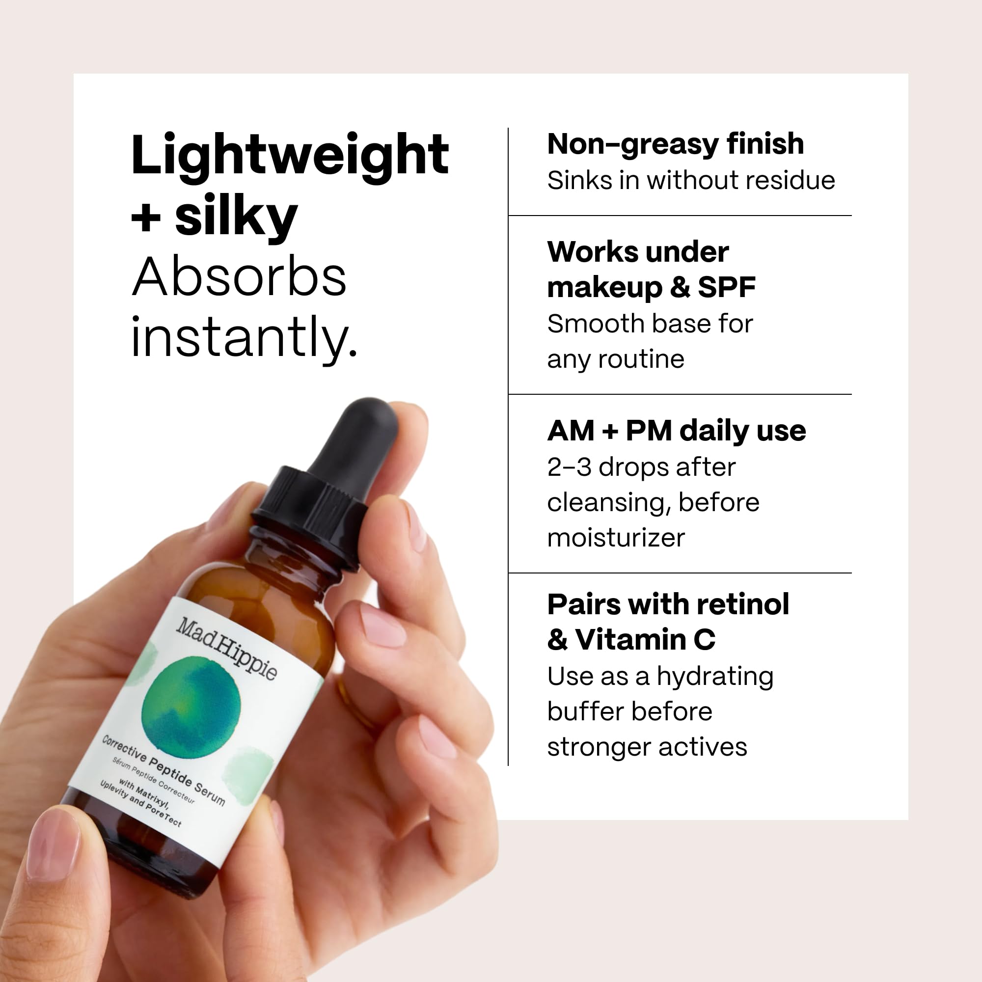 Mad Hippie Corrective Peptide Serum for Face 1 02 Fl Oz Ea - Mad Hippie Official Imagery - 8