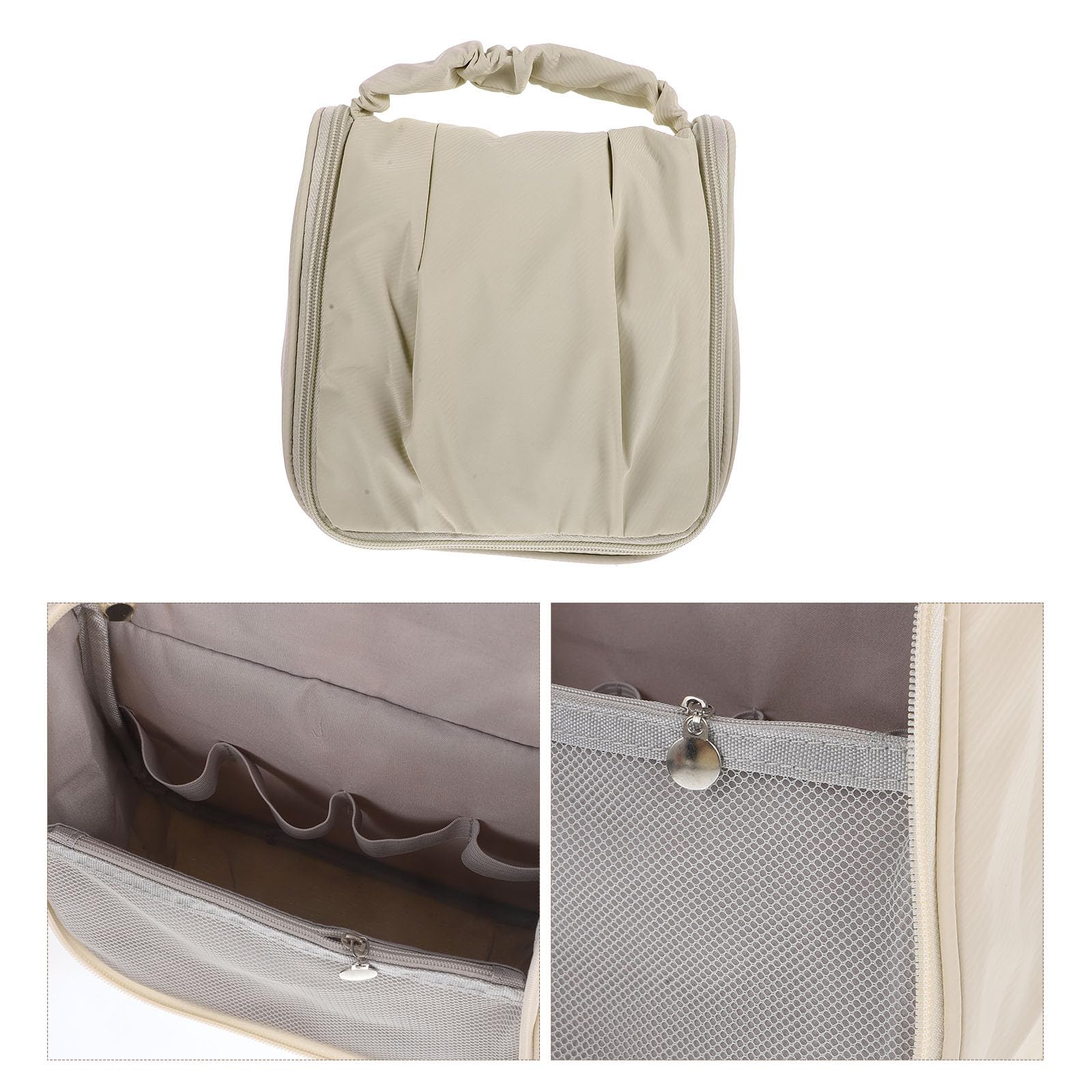 TOVINANNA large waterproof travel toiletry bag with multiple compartments for cosmetics and toiletries.