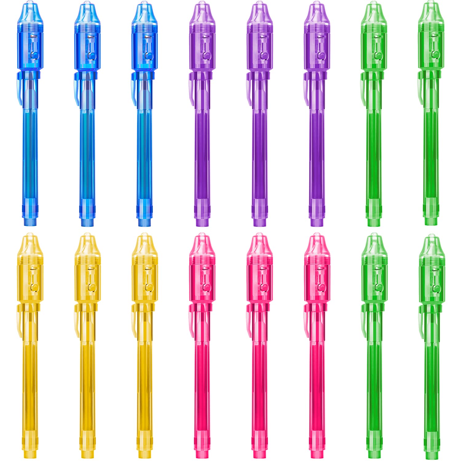 STENDA Invisible Ink Pen with UV Light - 16Pcs Spy Pens for Valentine Gifts - STENDA Official Product View 1