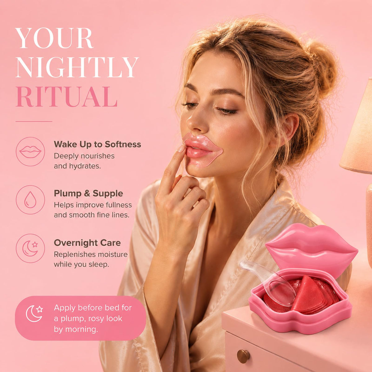 20Pcs Moisturizing Plumping Lip Masks Overnight Lip Sleeping - Miniling Official Product Imagery - 6