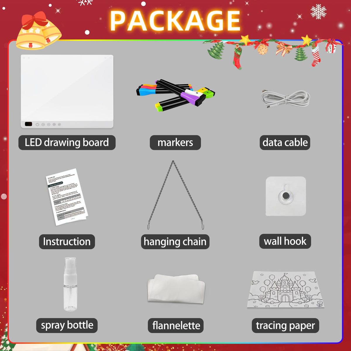 Led Drawing Board with 13 Light Effects 16 Rechargeable Glow - Lumiboard Official Imagery - 3