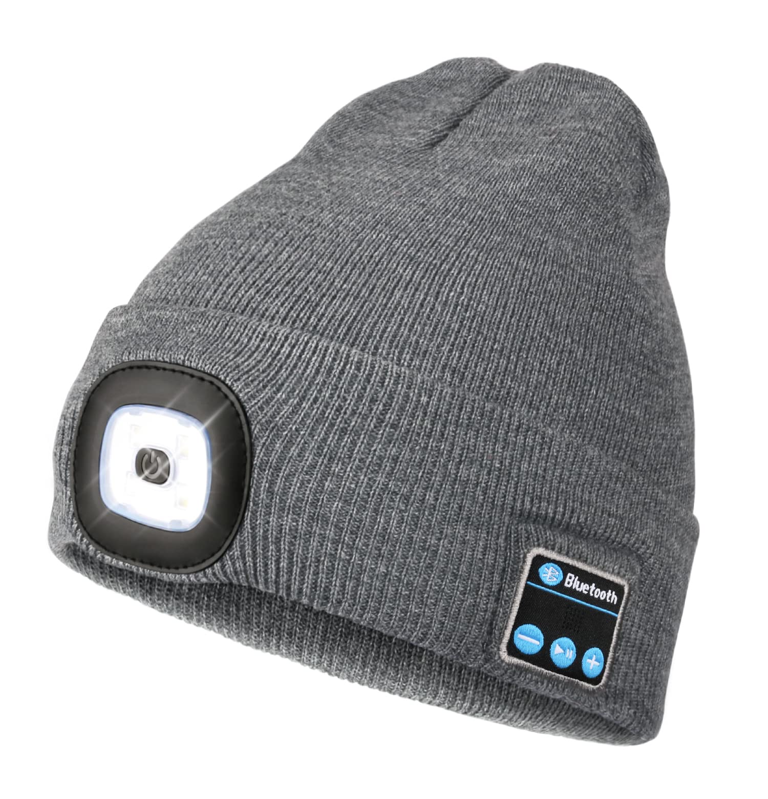 Wmcaps Bluetooth Beanie with a Light, Unisex USB Rechargeable 4 L - Wmcaps Official Product View 1