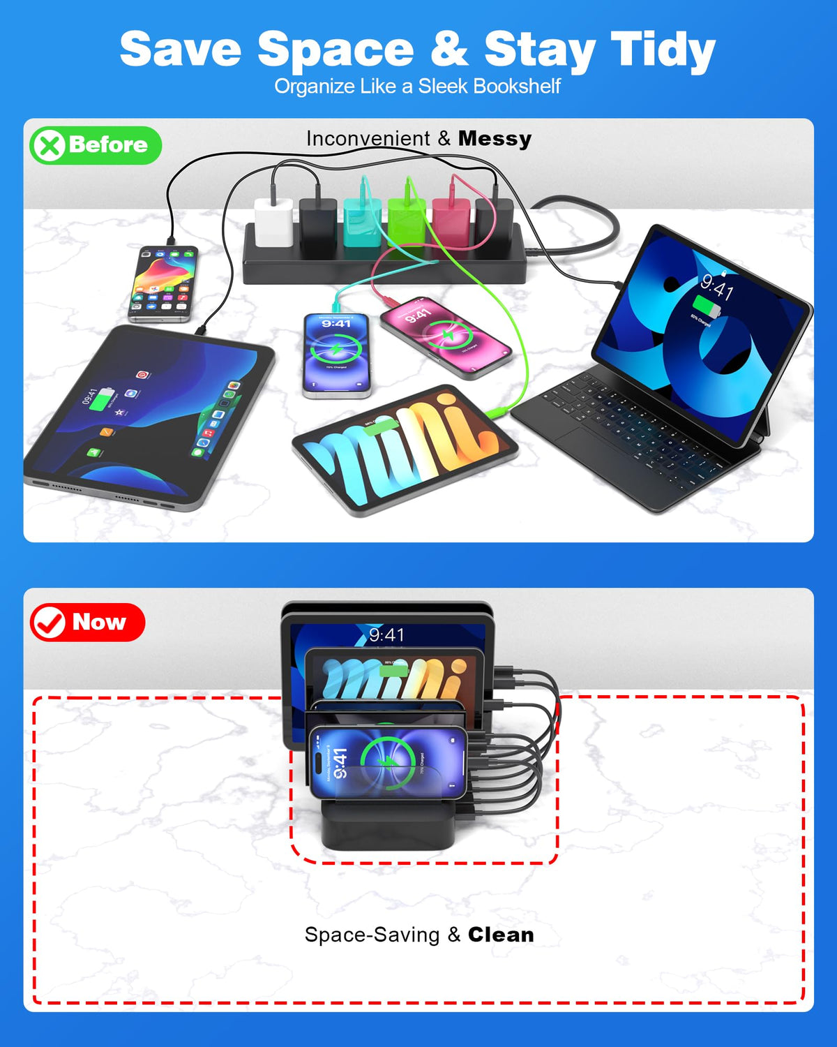 MSTJRY Charging Station for Multiple Devices 6 Port USB - MSTJRY Official Imagery - 6