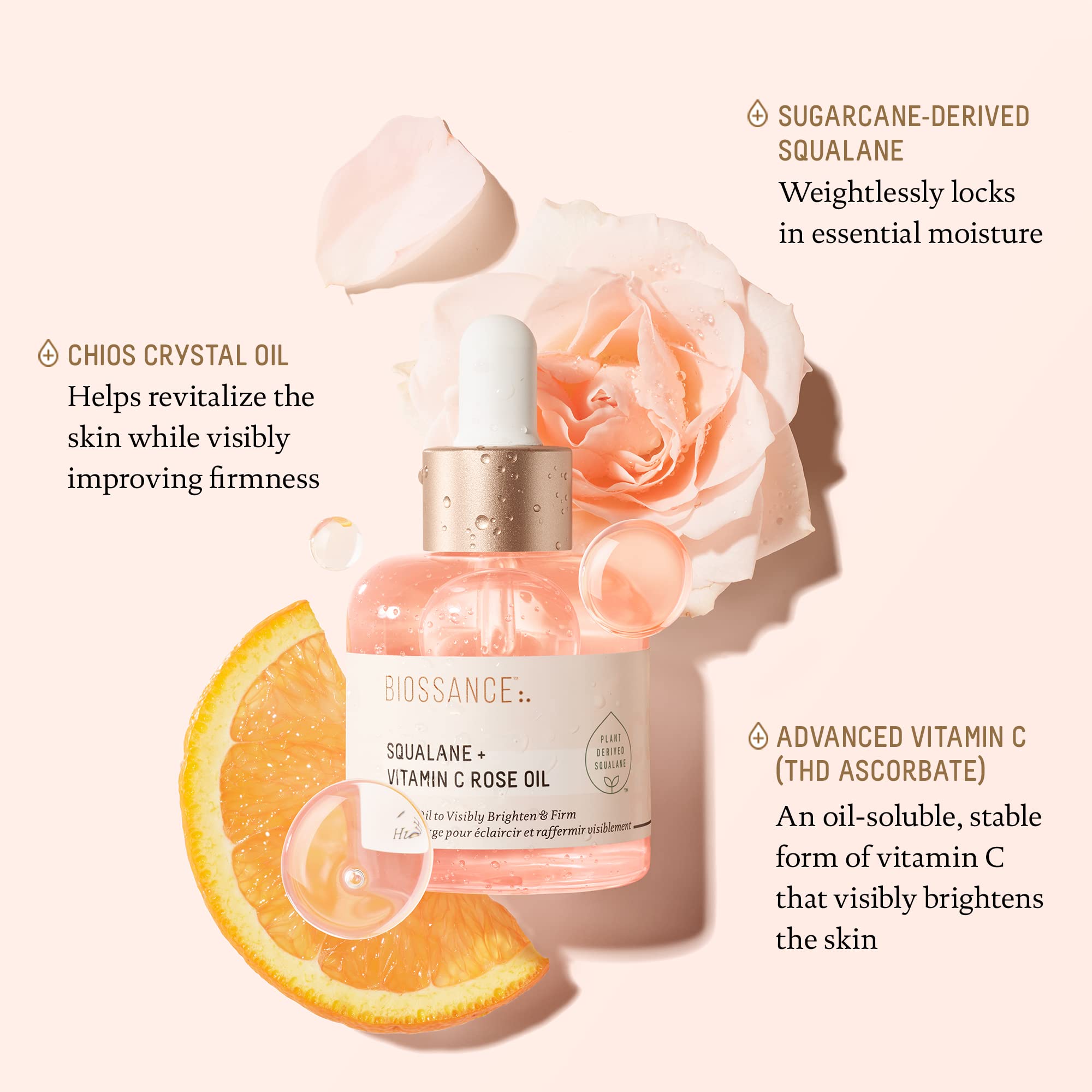 Elefair Tech BIOSSANCE Squalane + Vitamin C Rose Advanced Facial Oil - - Elefair Tech Official Product View 4