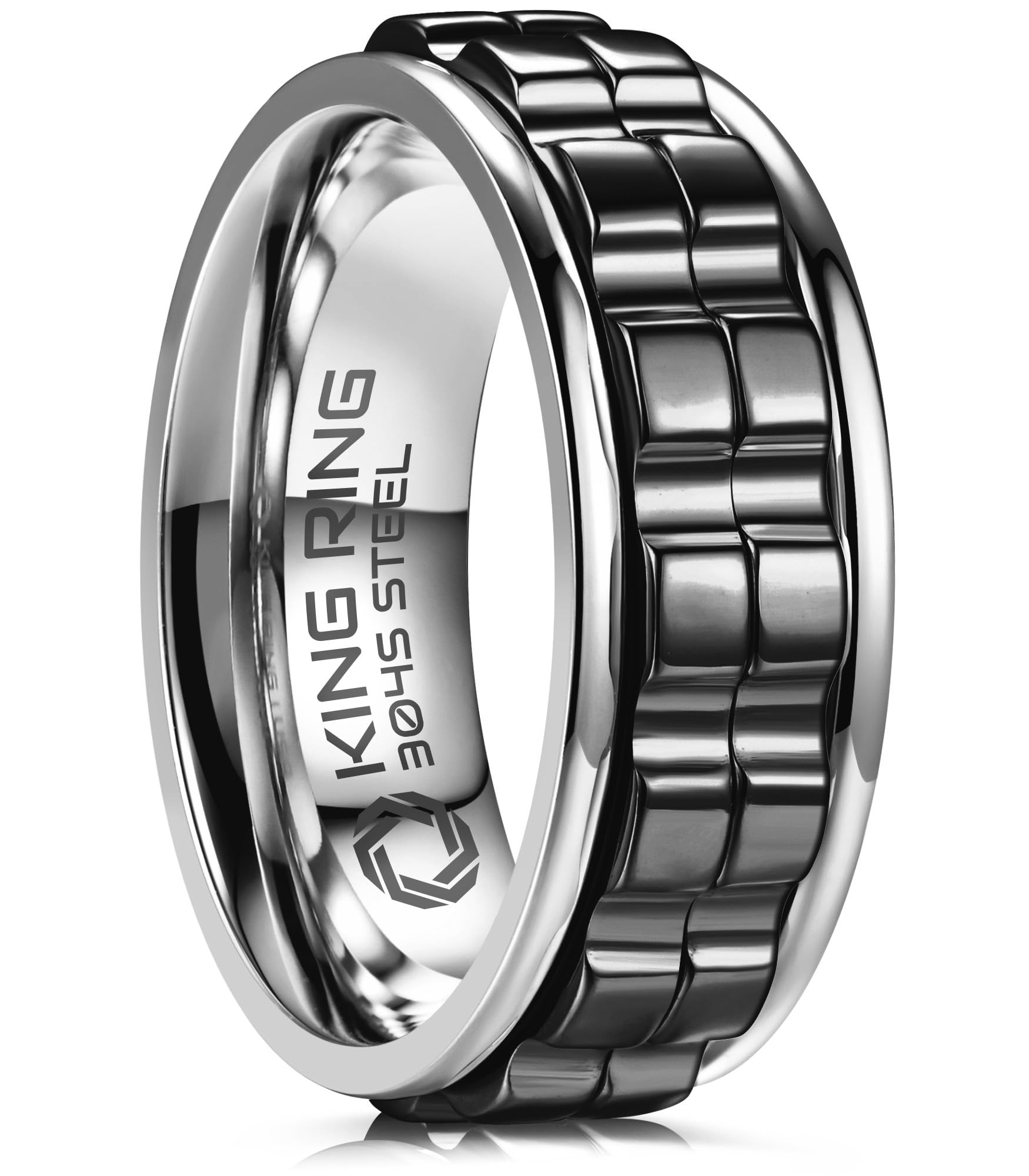 King Ring K42 Gear Spinner Ring – Stainless Steel Fidget Band