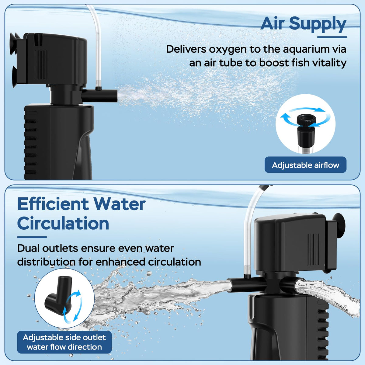Aquarium U V Filter for Green Water Fish Tank Filter with U - Devopet Official Imagery - 8