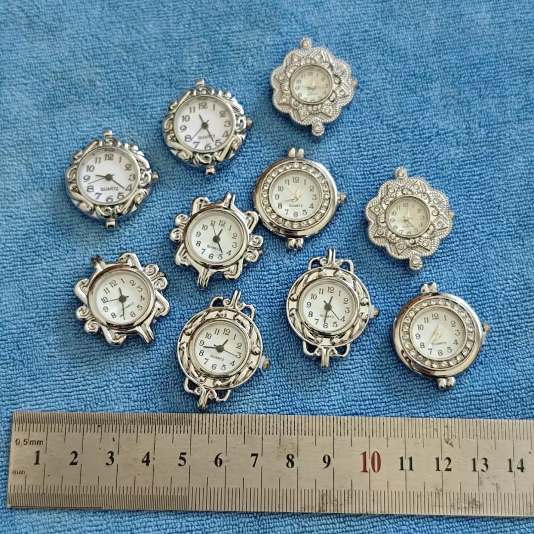 ChangJin 10PCS Mixed Lot of Silver Tone Quartz Watch face - ChangJin Jewelry Official Imagery - 3