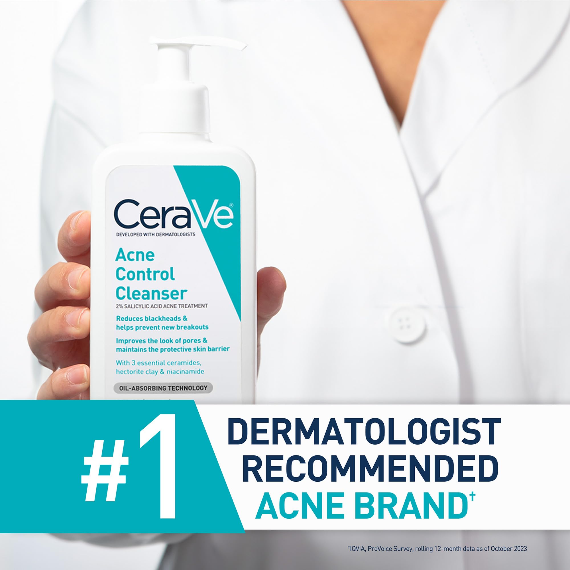 CeraVe Acne Control Cleanser, Face Wash with 2% Salicylic Acid - CeraVe Official Product View 7