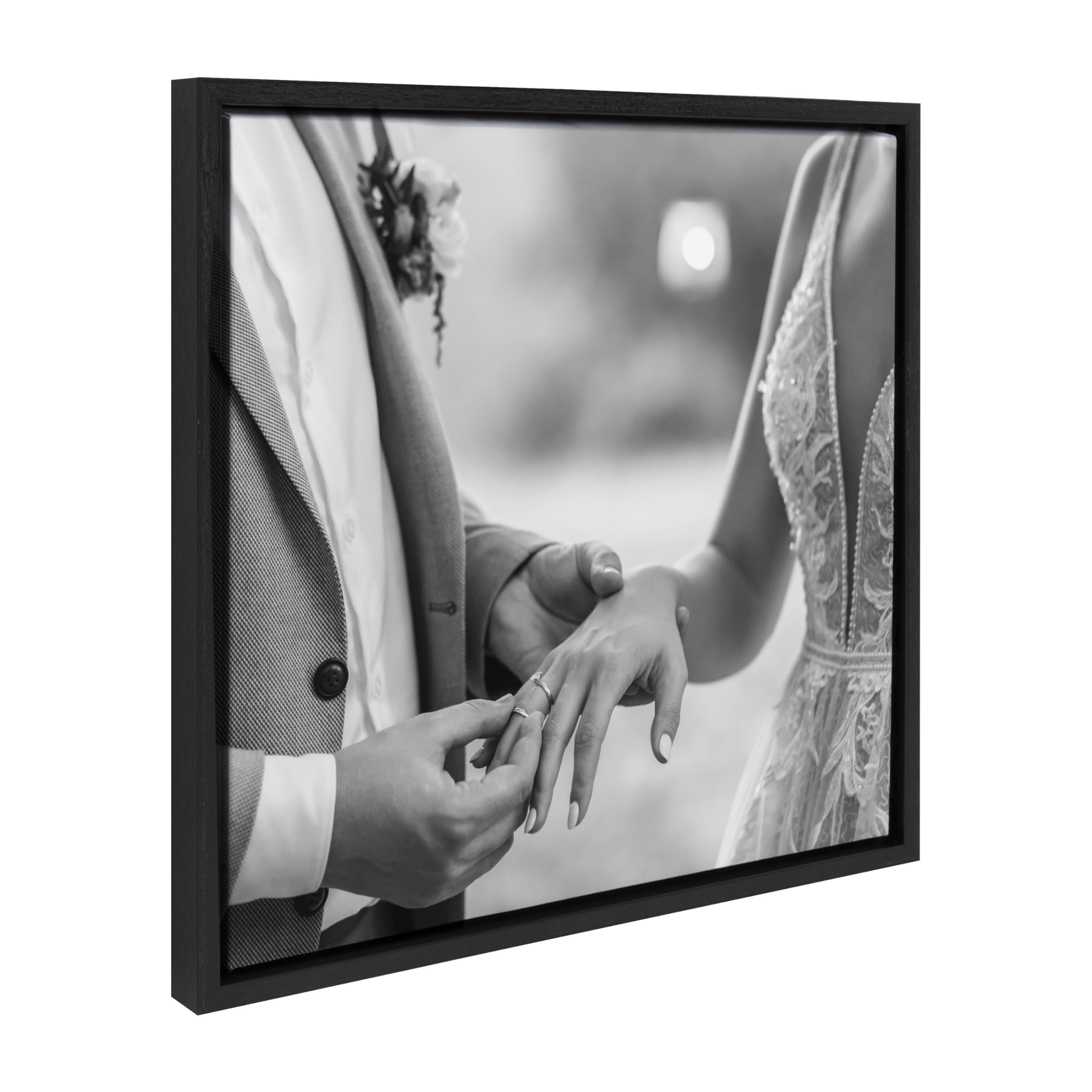 Kate and Laurel Custom Printed Framed Canvas Wall Art, 22x22 - Product Imagery