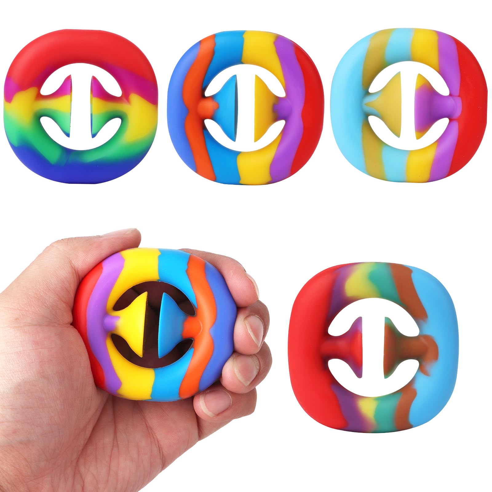 Golden Pearl 4 Pack Stress Relief Snapper Fidget Toy,Hand Grip Squeeze - View 1