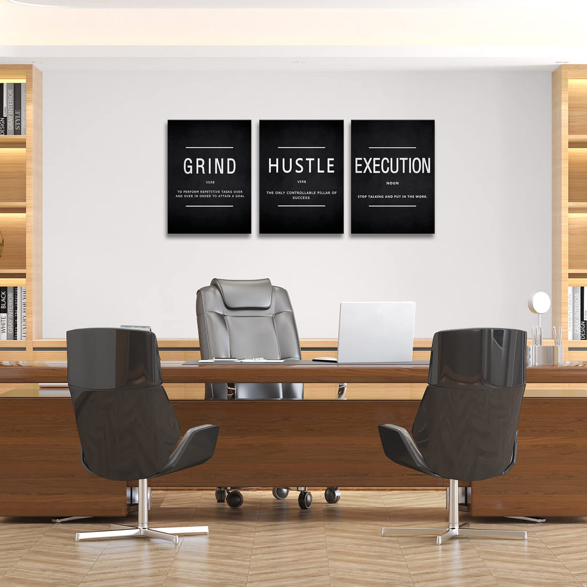 BWSPACE Motivational Wall Decor Grind Hustle Execution Wall - BWSPACE Official Imagery - 3