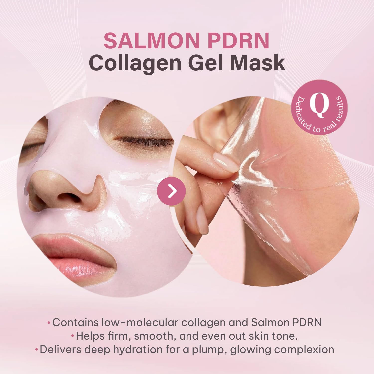 Salmon PDRN Collagen Mask – Korean Skin care Gel Face Mask for - Quasi