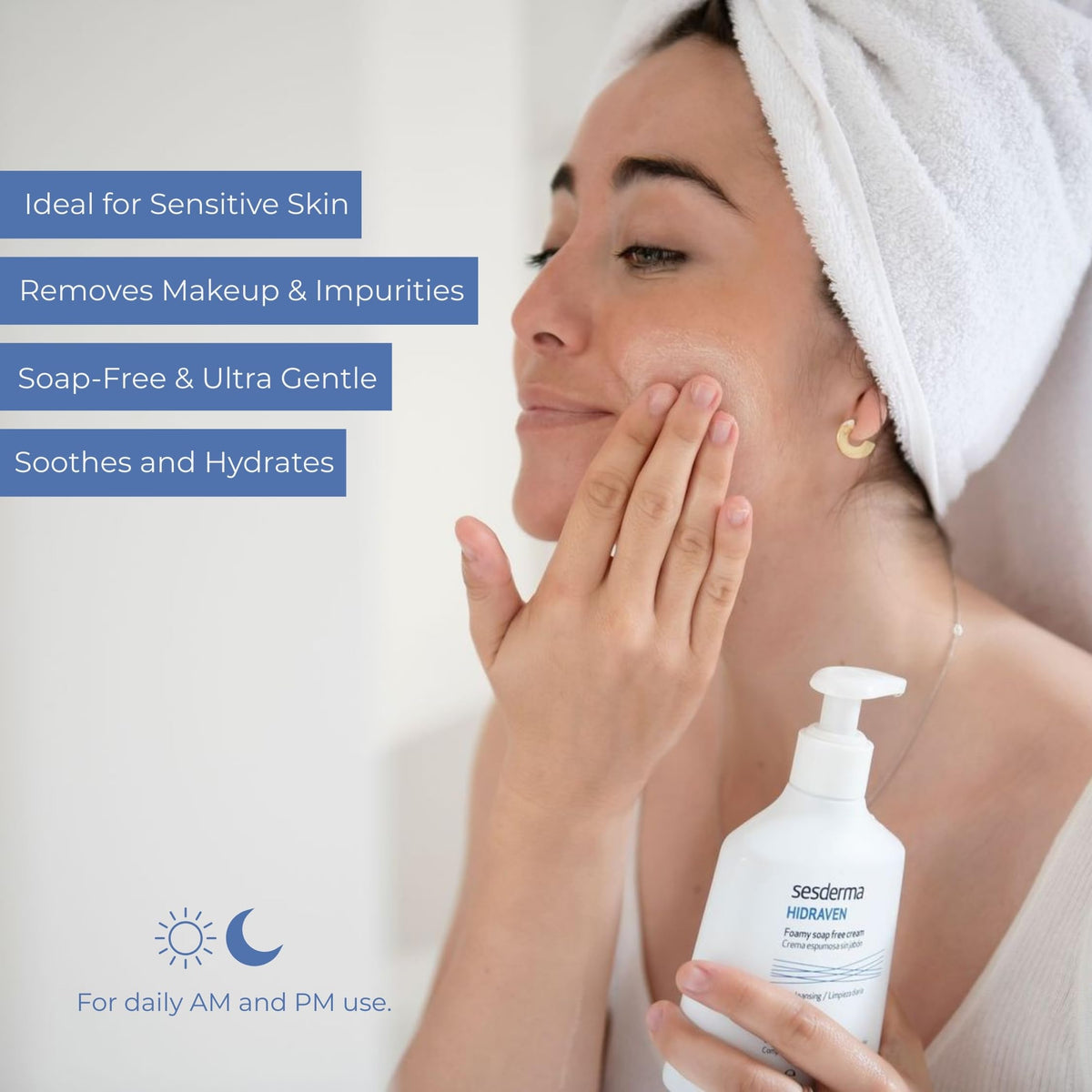 Sesderma HIDRAVEN Foamy Soap Free Cream Gentle Face Wash 10 - Sesderma Official Imagery - 8