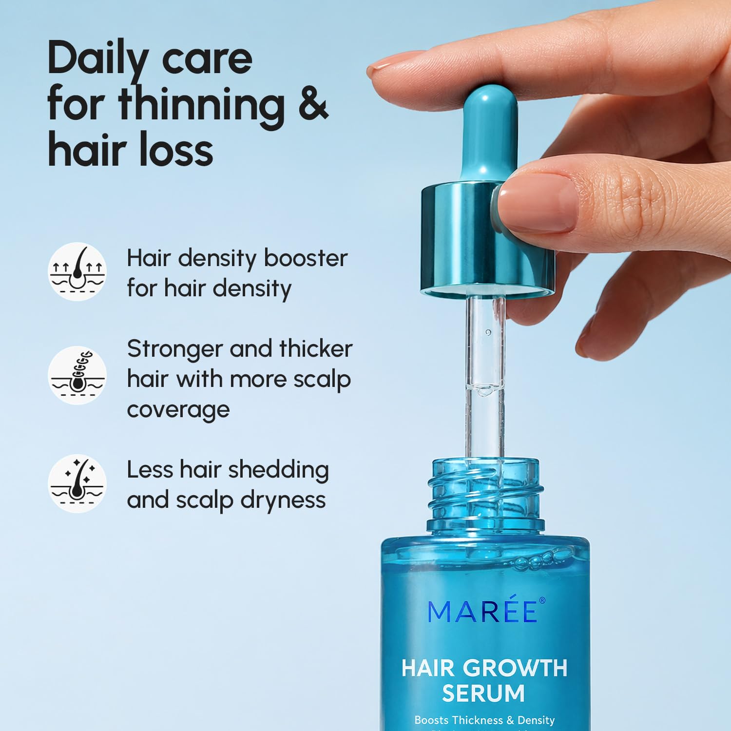 MAREE Hair Growth Serum - Caffeine Peptides Castor Rosemary Oil - MAREE Official Product View 6