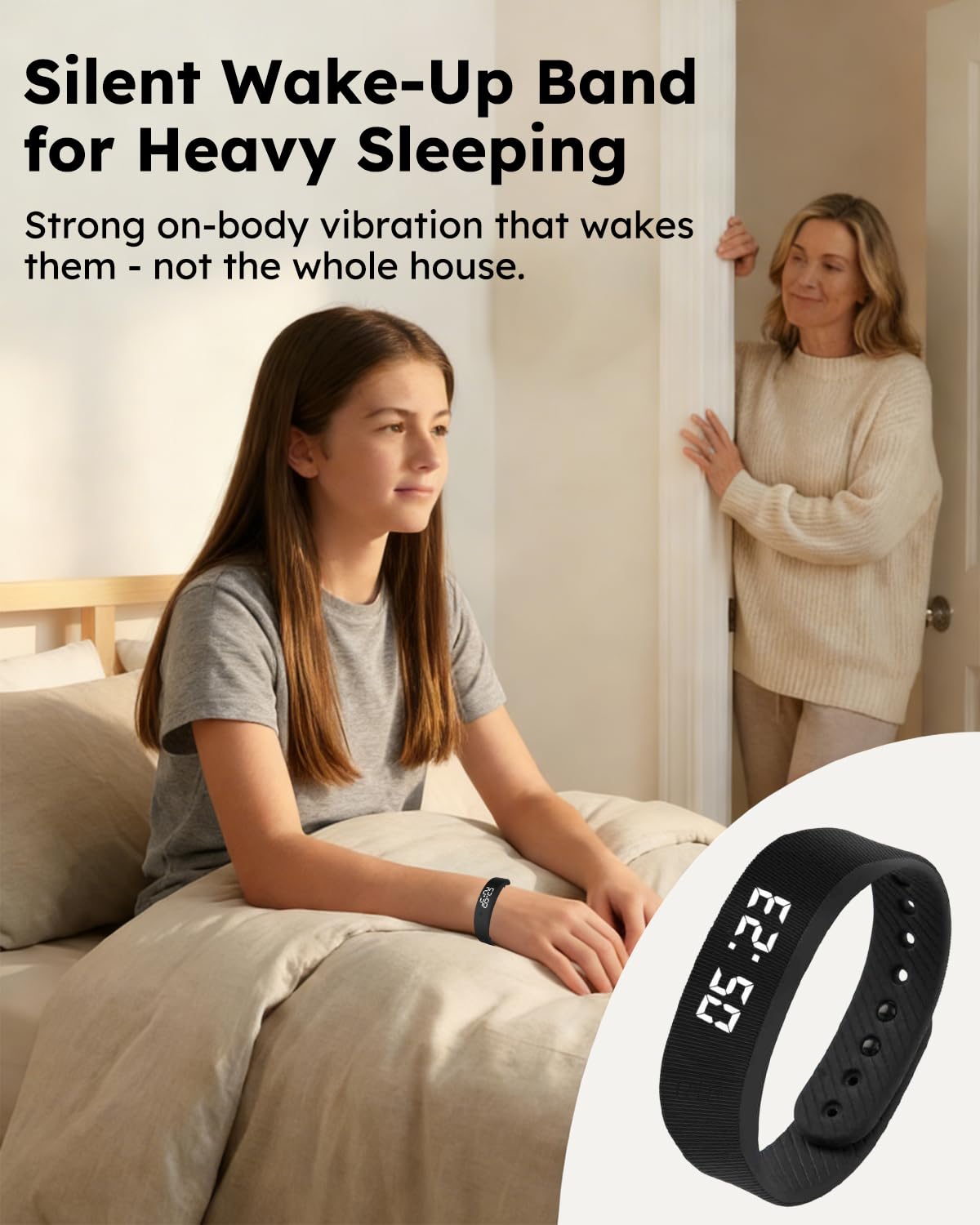 RITHEM Vibrating Alarm Clock Watch for Heavy Sleepers, Silent Wake Up - View 2
