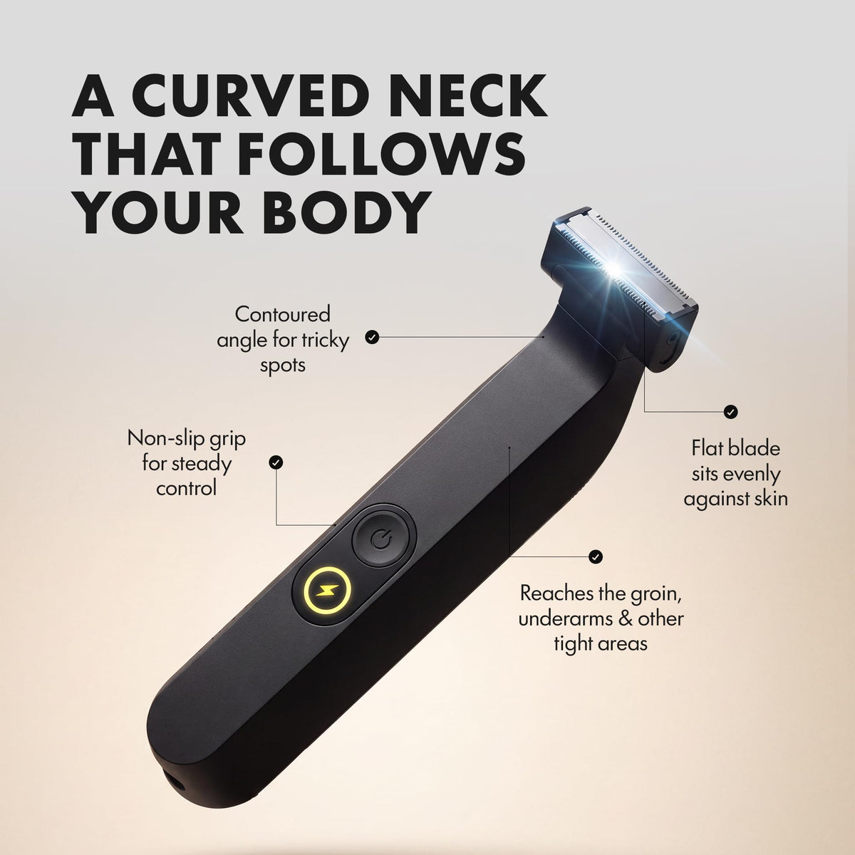 Aberlite Flex Groin Body Trimmer for Men Cordless Ball - Aberlite Official Imagery - 7