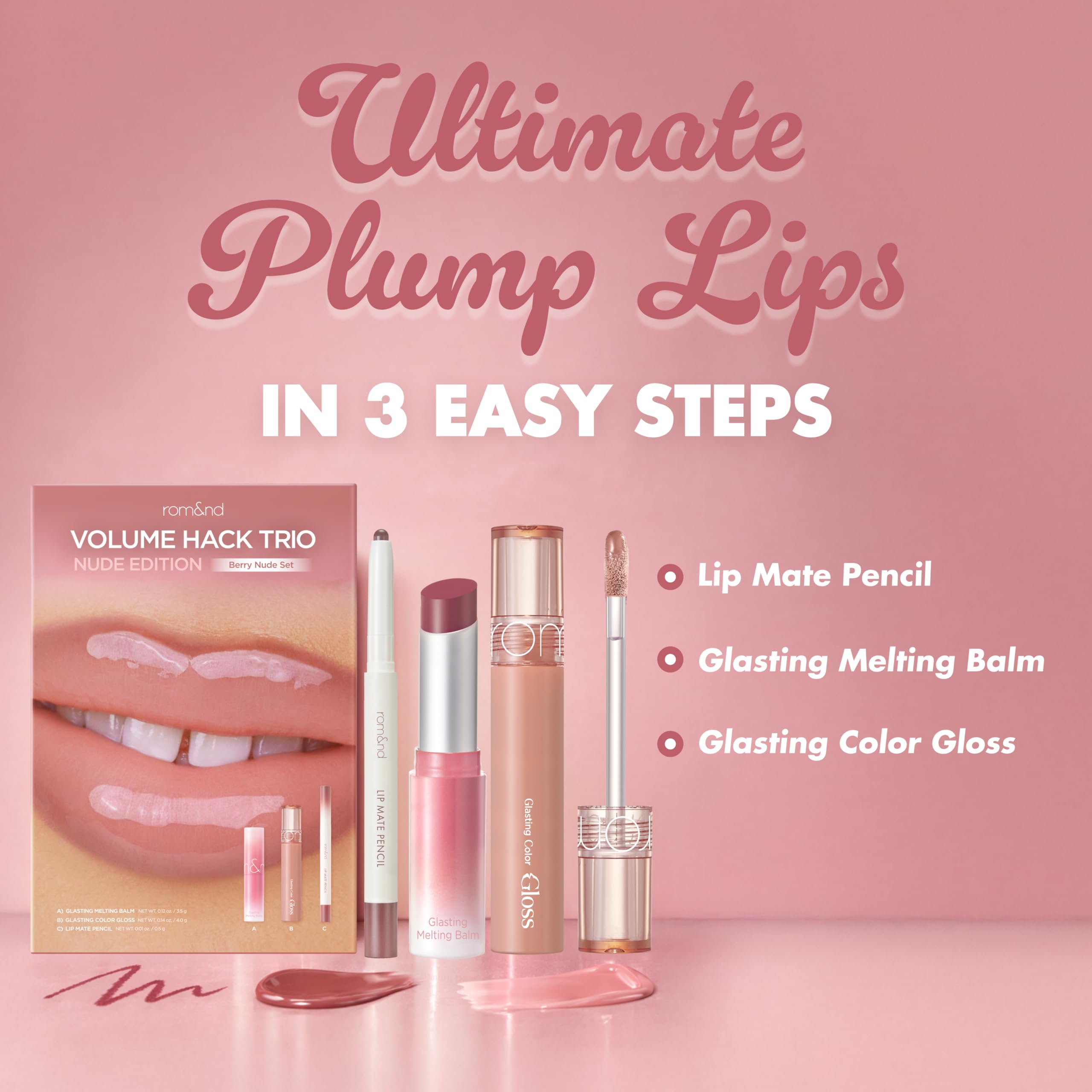 rom nd Volume Hack Trio Lip Combo Set - rom&nd Official Product Imagery - 3