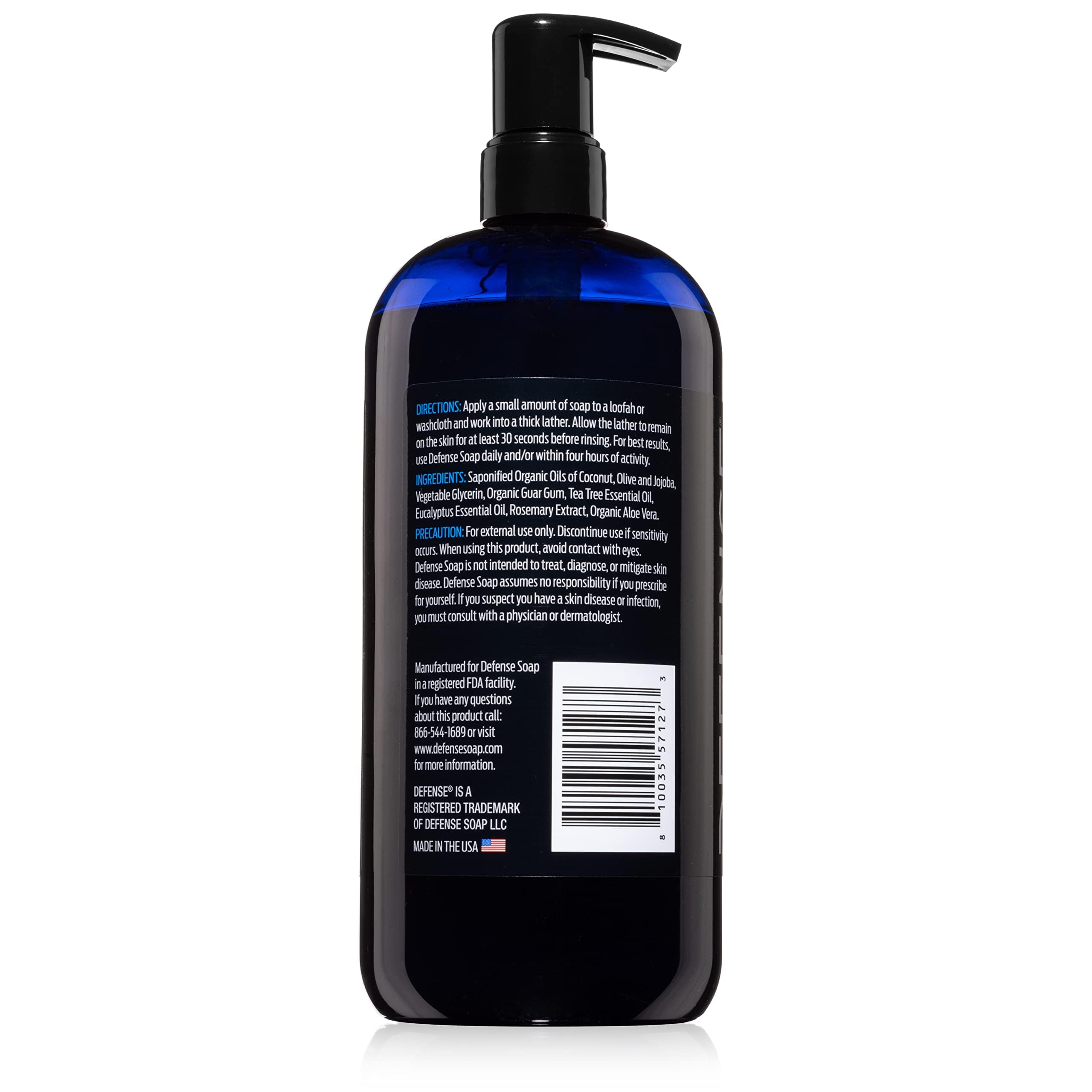 Defense Soap Tea Tree Body Wash All Natural Organic Shower Soap
