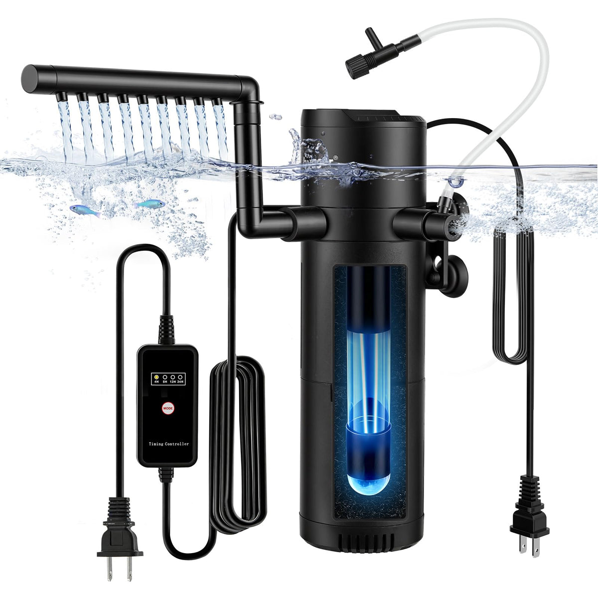 hygger 25W Aquarium U V Internal Filter with Timer for 30 - hygger Official Imagery - 1