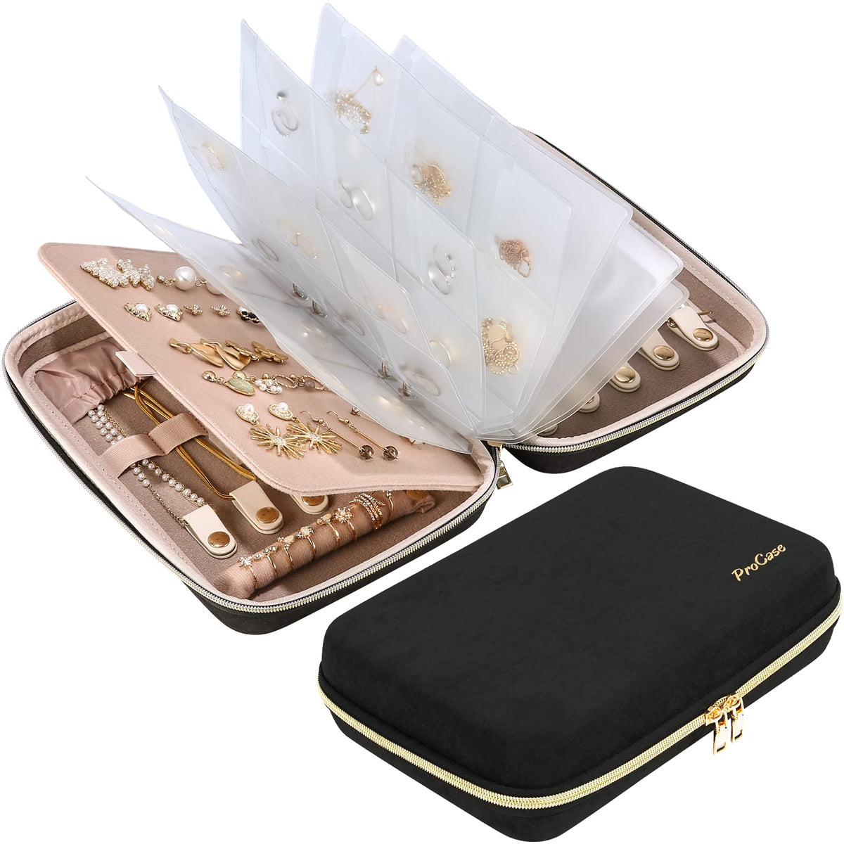 ProCase Large Travel Jewelry Organizer Case Jewellery Home - ProCase Official Imagery - 2