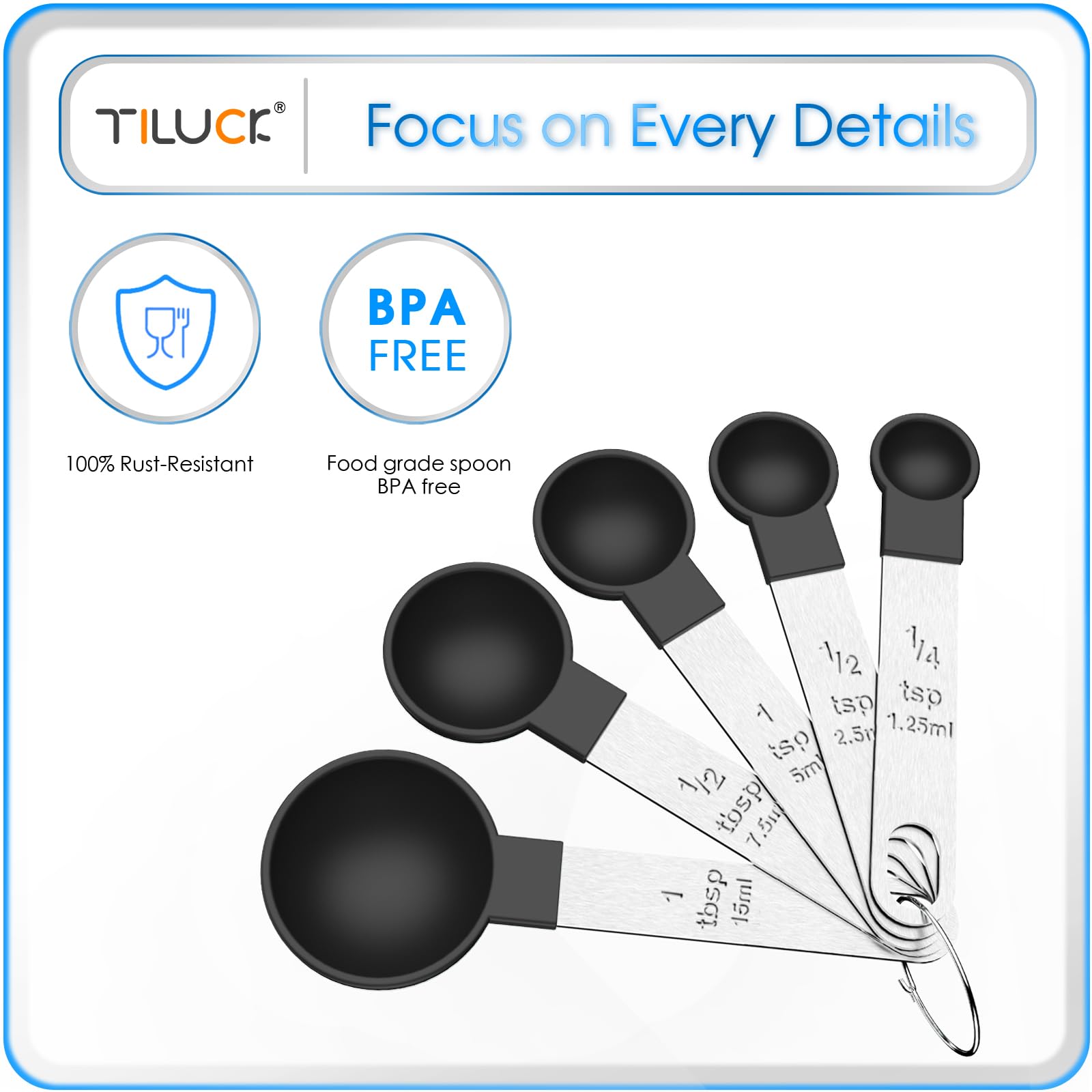 TILUCK Measuring Cups & Spoons Set, Stackable Cups and Spoons - TILUCK Official Product View 6