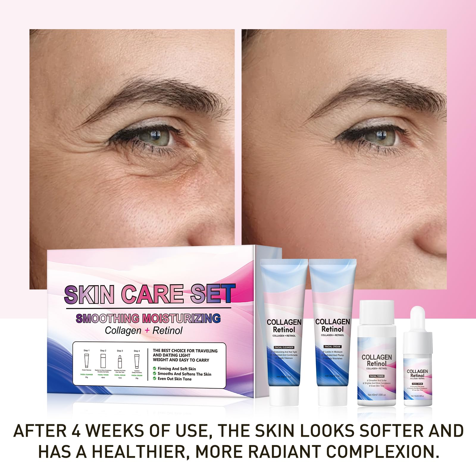 Facial Skin Care Sets &amp; kits Travel Mini Skincare Set, - YAFUSIPE