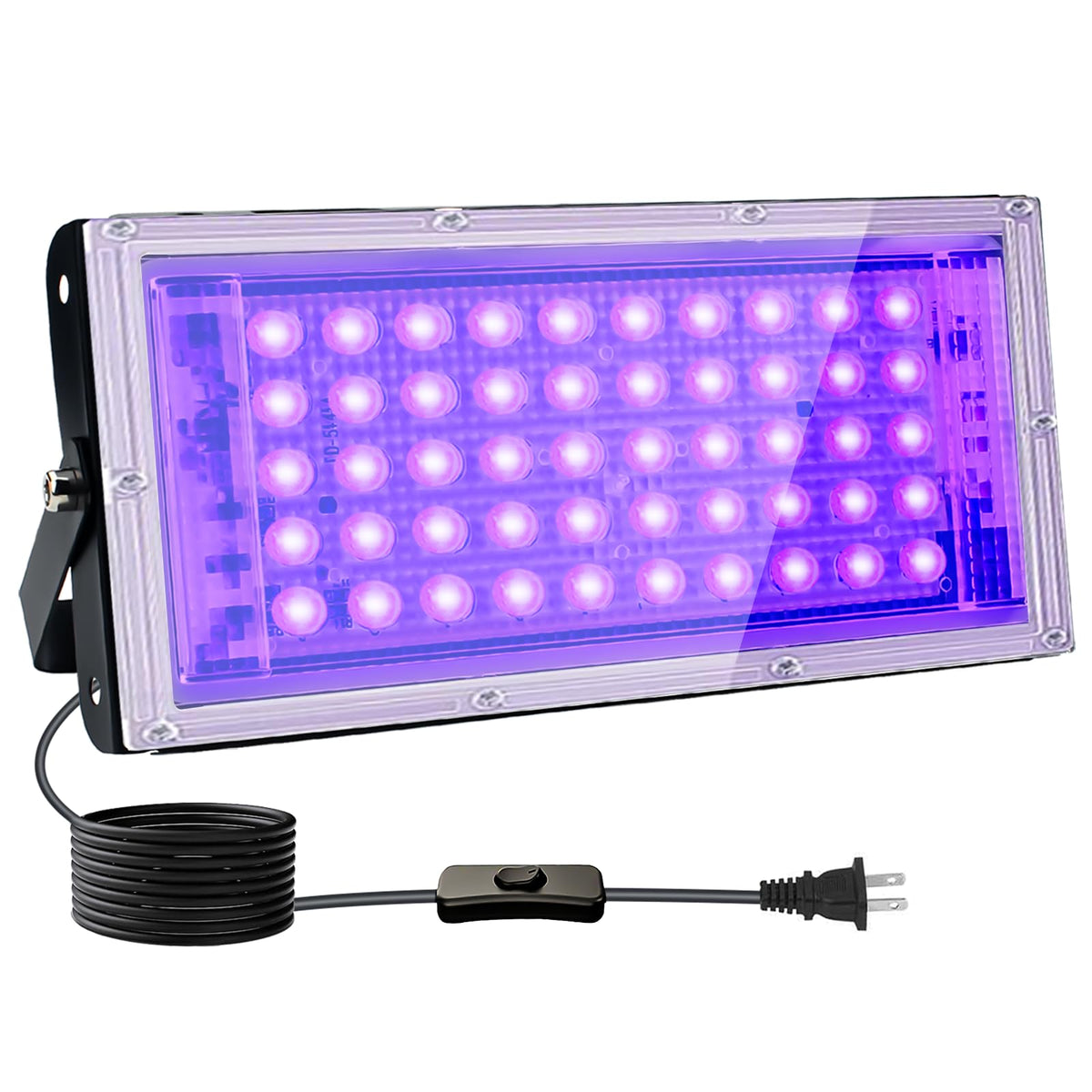 2 Pack 50W Black Lights Blacklight Flood Light with Plug and - Indmird Official Imagery - 8