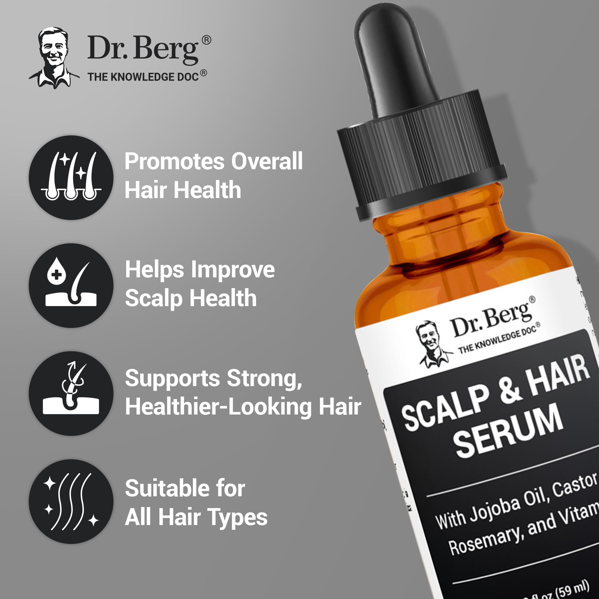 Dr. Berg Nutritionals Dr. Berg Scalp & Hair Serum with Vitamin D3 & E - - Dr. Berg Nutritionals Official Product View 5