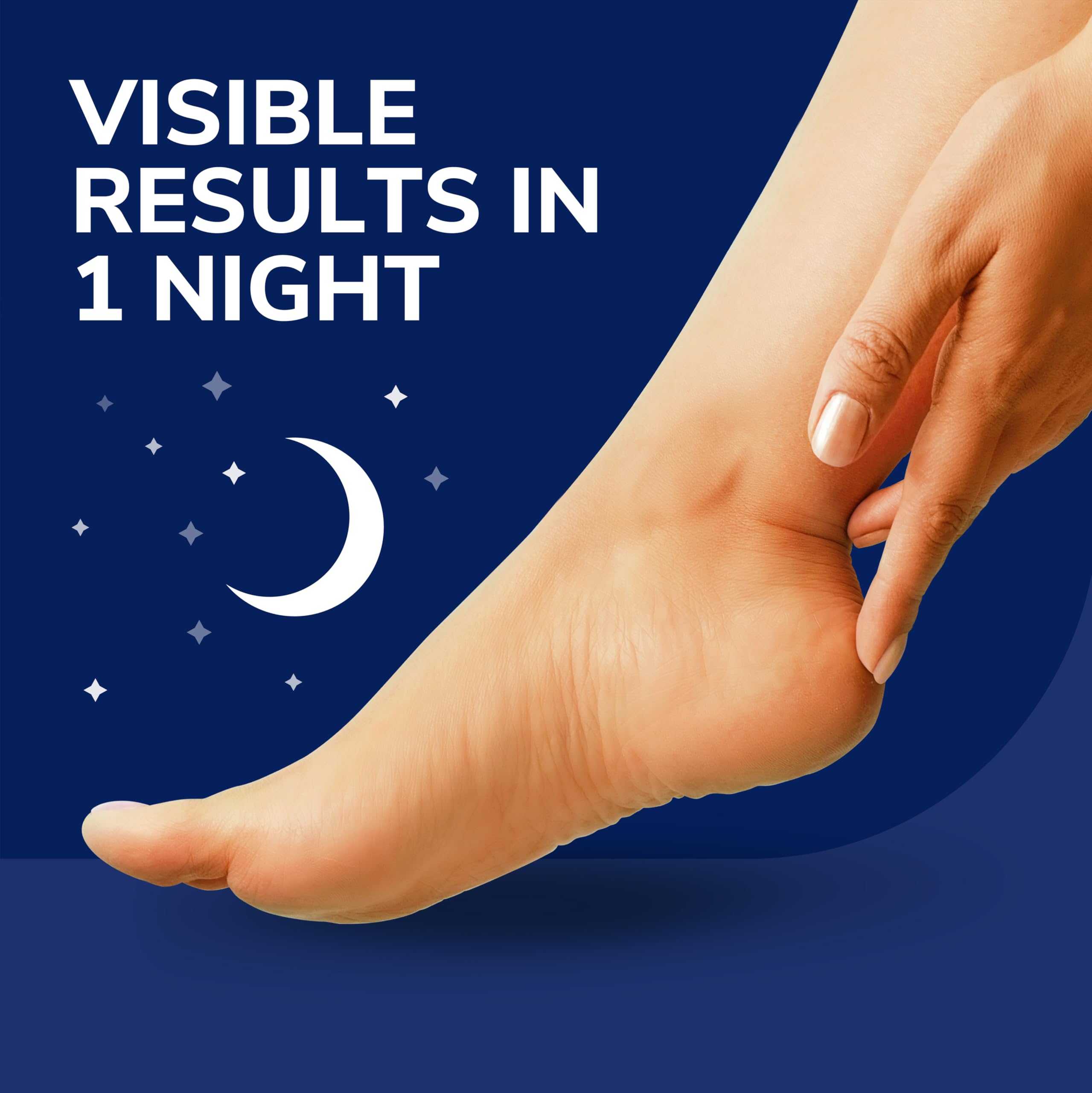 Dr. Scholl's Foot Renewal Overnight Kit with moisturizing cream and soft socks for dry, rough skin treatment.